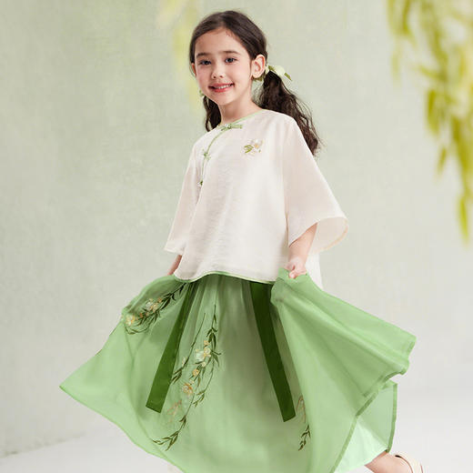 笛莎Deesha观山见女童套装2025夏季女童汉服套装 商品图3