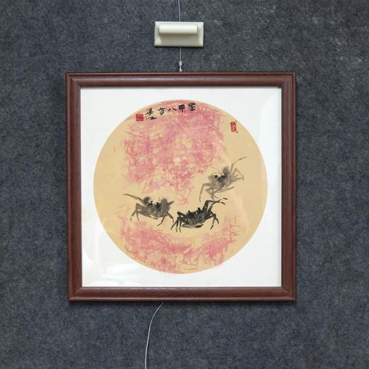 梁江《富甲八方》国画原作28CM*28CM 手绘宣纸作品含框 商品图2