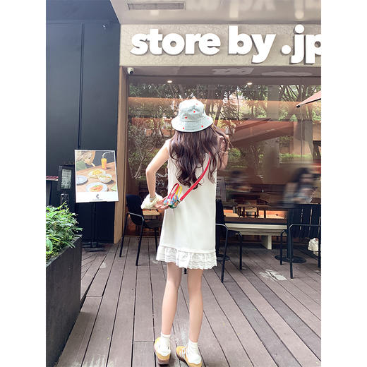 <曾小咸推荐>现货秒杀！微信超特价！甜系字母刺绣假两件宽松背心连衣裙 日常149.99 立减80 秒杀69.99！ 商品图4