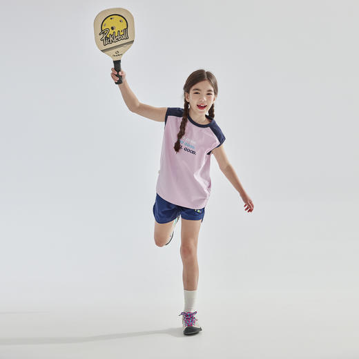 cicochild2025夏新款亲子中大女童凉感抗菌拼色无袖T恤 商品图3