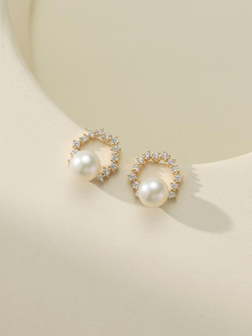 IIPO宜珠宜宝花环6-7mm 淡水珍珠925银镀金(礼盒装) 商品图3