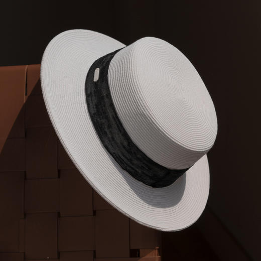 CP141疯帽子 时尚平顶帽百搭草帽遮阳帽子女25年春夏新品RJ011 商品图4