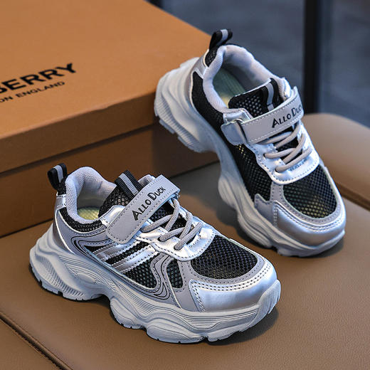 儿童校园小白鞋运动鞋秋季透气耐磨老爹鞋男女童防滑软底跑步鞋24-37 商品图9