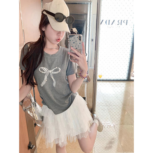 <曾小咸推荐>纯欲风白色纱裙高腰显瘦百搭半身裙 商品图1