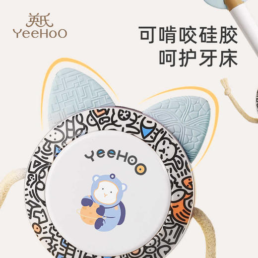 英氏拨浪鼓婴儿可啃咬牙胶摇铃国潮风儿童手摇鼓大波浪鼓宝宝玩具6975697870219 商品图2