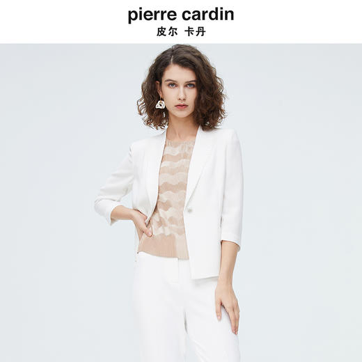 [皮尔卡丹女装]简约波西米亚风通勤收腰连衣裙 商品图4