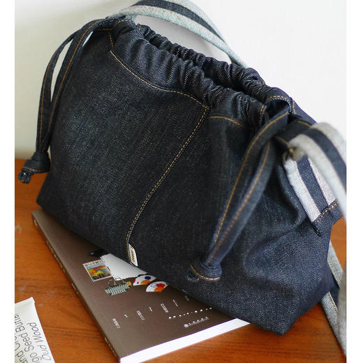 裁缝学苑AQ462日系复古牛仔斜挎单肩帆布包纸样女装大容量通勤托特包样板 商品图2