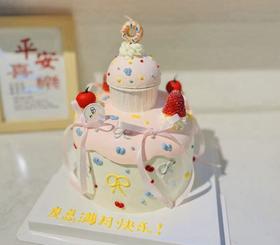 mini双层丝带-生日蛋糕