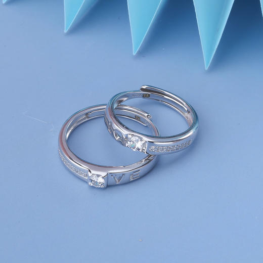 【宏艺珠宝】挚爱铭心情侣对戒·银s925戒指 商品图3