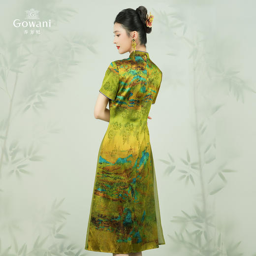 乔万尼桑蚕丝真丝连衣裙19mm重磅新中式旗袍EM2E728 商品图4
