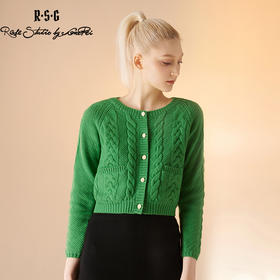 RSG郭培成衣品牌纯羊毛编织开衫长袖薄毛衣外套上衣