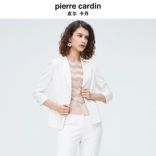 [皮尔卡丹女装]简约波西米亚风通勤收腰连衣裙 商品图3