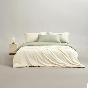 【分仓直发包邮】無印良品蓝鲸天丝四件套米绿MJ-T2024-0207