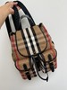 BUR新款双肩背包 采用格纹棉质面料，搭配进口牛皮 商品缩略图1