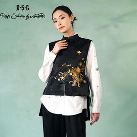 郭培成衣品牌精品系列新中式醒狮滚绣球刺绣马甲