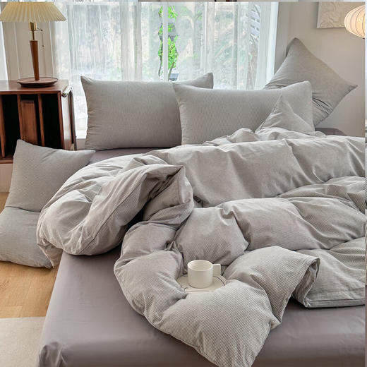 【分仓直发包邮】無印“灵动”条韵四件套（恩格/灰密条）MJ-T2022-101 商品图11