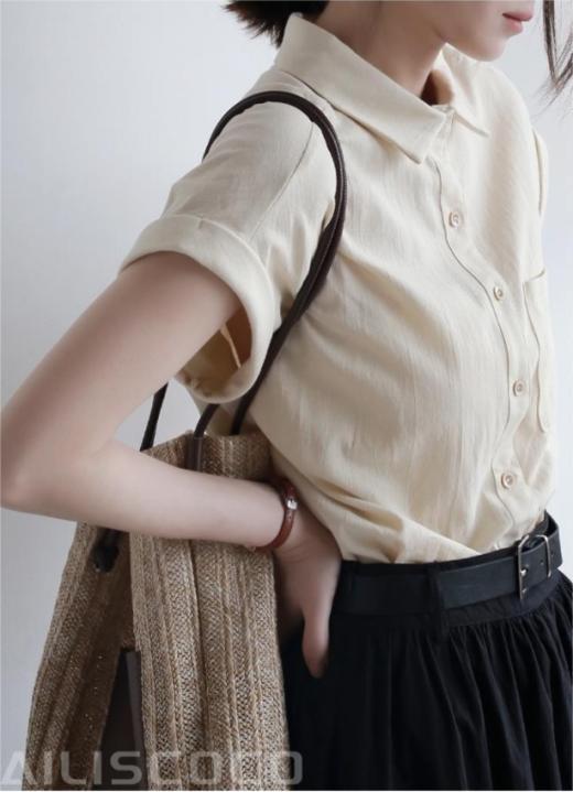 🏆𝟑折抢【Avann法式棉麻小飞袖衬衫】👏比𝐌𝐔*𝐉𝐈更时髦❗️棉麻质地好穿不闷热❗️头部直播间预售𝟏𝟗𝟗‼️‼️‼️ 🌊通勤or出游！单穿or叠穿！🔥  商品图1