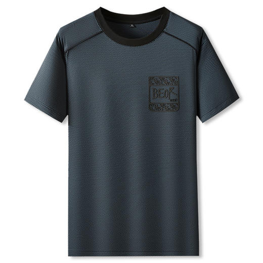 【冰丝】【DPF】大依优型大码短袖T恤圆领夏季薄款冰丝免烫半袖男士大码胖子时尚运动休闲上衣 商品图6