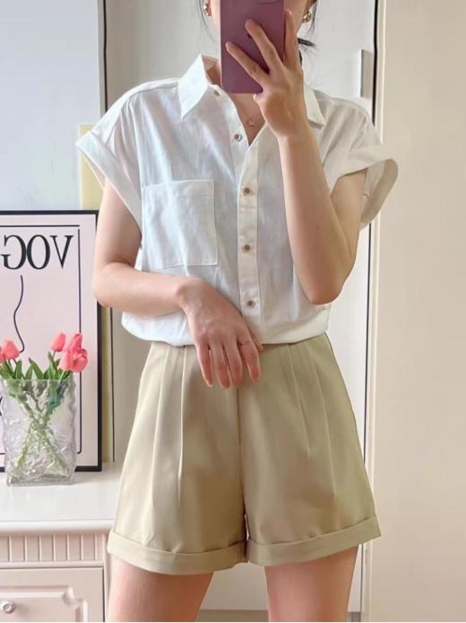 🏆𝟑折抢【Avann法式棉麻小飞袖衬衫】👏比𝐌𝐔*𝐉𝐈更时髦❗️棉麻质地好穿不闷热❗️头部直播间预售𝟏𝟗𝟗‼️‼️‼️ 🌊通勤or出游！单穿or叠穿！🔥  商品图5