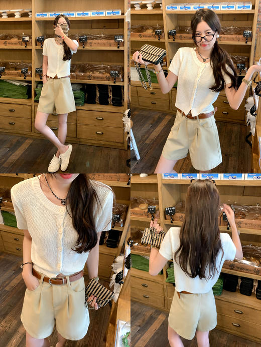 <曾小咸推荐>系扣针织衫短袖 日常119.99/件 立减50 秒杀69.99/件！！ 商品图8