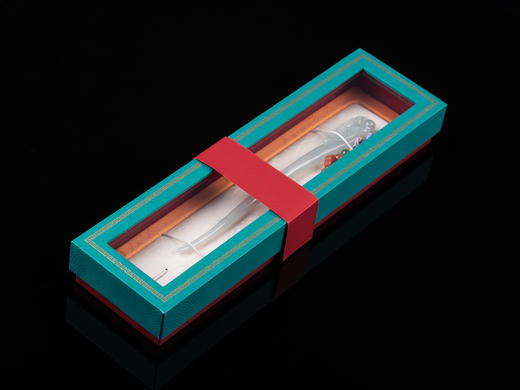 新中式国风冰种翡翠凤头发簪一对 商品图7