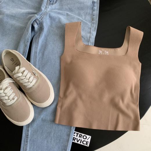 😍不用穿Bra的打底遮副乳【出口日本无痕免bra面膜背心（带胸垫）】亲肤超弹力，各种身材都能穿！这个价格太心动了💓 商品图1