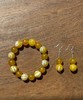 鹅黄玛瑙珠手链与耳坠套组，顺丰包邮 商品缩略图0
