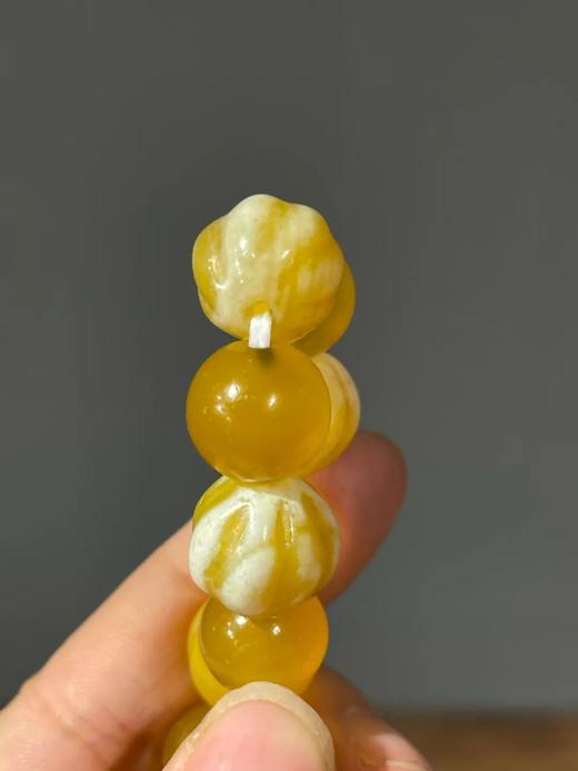 鹅黄玛瑙珠手链与耳坠套组，顺丰包邮 商品图6