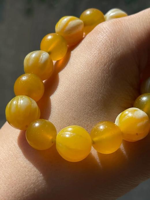 鹅黄玛瑙珠手链与耳坠套组，顺丰包邮 商品图4