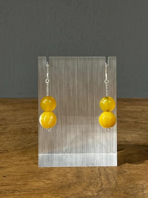 鹅黄玛瑙珠手链与耳坠套组，顺丰包邮 商品图13