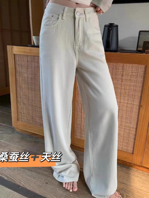 海量好评🔥口碑推荐‼高端桑蚕丝牛仔裤！⁬垂感超赞❗巨软！巨显瘦！⁤巨轻薄！‌⁬⁭✅27%‭桑蚕丝+⁨33%莱赛尔天丝+40%棉面料，舒适到爆👍上身裸感体验！✅5色可选❗高端包装！自留、送人都可！ 商品图11