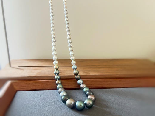 「彩虹」大溪地海水珠渐变60厘米项链 商品图1