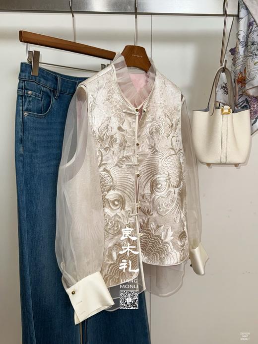 【不换不退】良木礼中式钩花马甲 商品图1