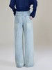 美洋春夏款海盐气泡丹宁回潮直筒小阔腿牛仔裤 商品缩略图4