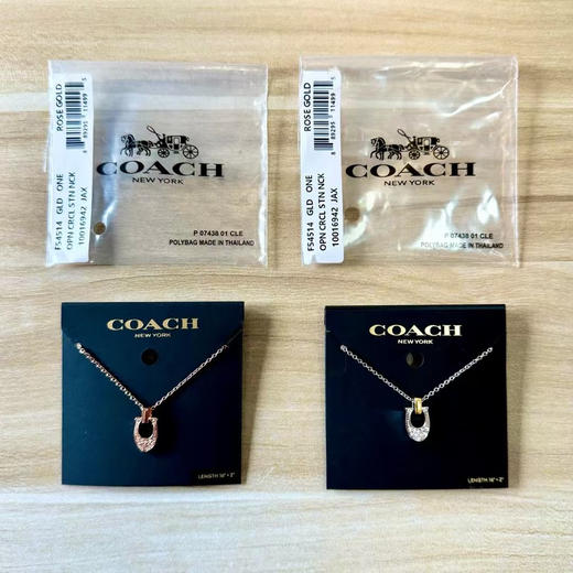 外贸原单 Coach/蔻驰最新款马蹄项链超帅 轻奢不撞款
颜色：玫瑰金 银色
简易包装 商品图0
