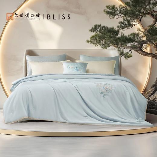 水星集团百丽丝家纺芙兰桃喜·云水蓝/桃桃粉茶茶有机蚕丝填充夏被 商品图1