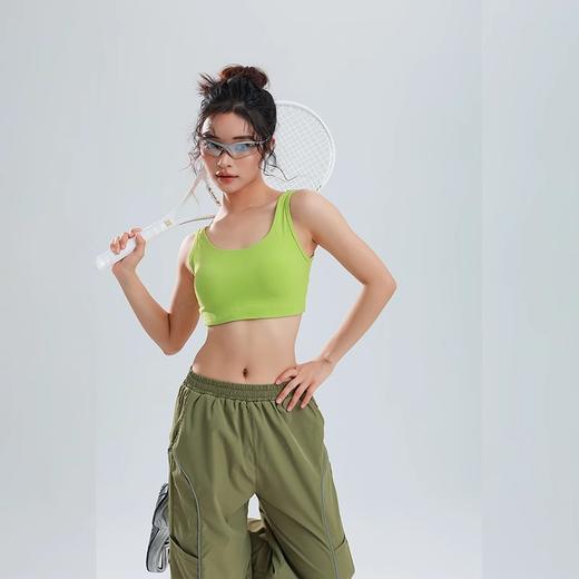 【限时秒】YOGACODE【火树银花系列】裸感运动内衣女固定杯修身显瘦简约美背背心DWB115138 商品图2
