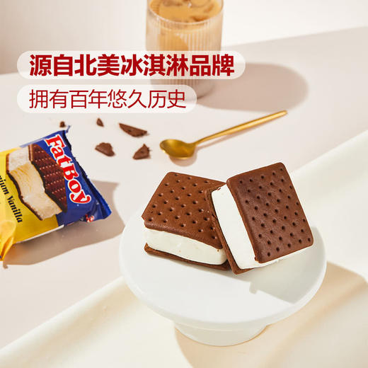 MM 山姆 Fatboy 美国进口 威化饼干三明治雪糕（香草味夹心）1.548kg（18个） 商品图4