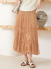 松紧腰百褶半身裙女2025年夏季新款垂感飘逸设计感A字中长裙 商品缩略图0