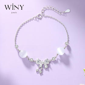 Winy925银春夏新品转运蝴蝶结手链