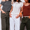 NUTH修身直筒工装裤撞色线水洗工装裤女 白色 商品缩略图2