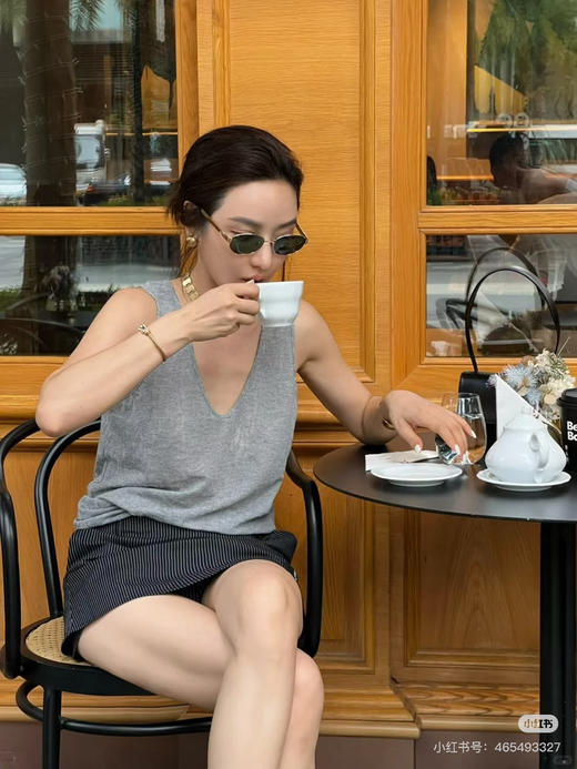 426-5秦岚 fake me 老钱风 nocap金属合金镜架 复古蛋型 墨镜 超级舒适 商品图8