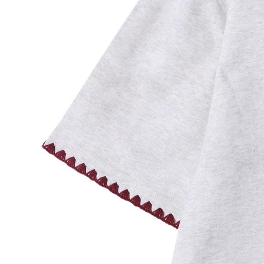 T3265夏季高级感新款韩版撞色缝线满天星印花字母短袖T恤圆领宽松上衣 商品图4