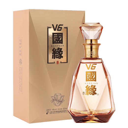 【酒厂直营】今世缘浓香型白酒国缘V6单瓶49度500ml 商品图1