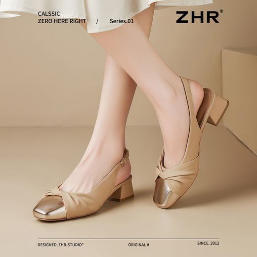 ZHR则则法式温柔风包头凉鞋女2025夏季新款时尚柔软舒适通勤单鞋 商品图8