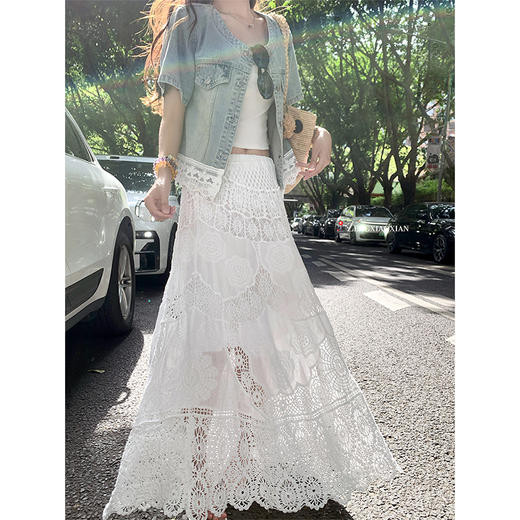 <曾小咸推荐>现货秒杀！最后一波 ！韩版蕾丝拼接圆领短袖牛仔外套 日常229.99 立减140 秒杀89.99！蕾丝半裙秒杀99.99！！休闲裤秒杀89.99！！ 商品图2