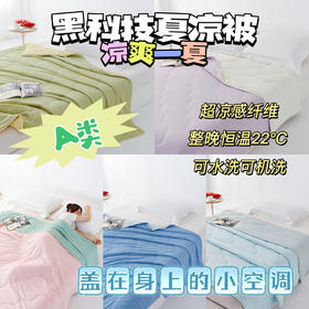 清凉一楼兰夏必备黑科技纯色夏凉被AB面双色透气清凉