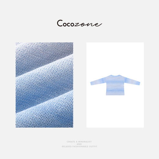 COCO ZONE 刘一一 【进口和纸纱混纺】圆领长袖毛织上衣CD1A0796 商品图2