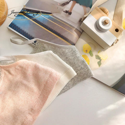 JOANNALONNG Kid's 春夏A类一体式莫代尔棉少女背心文胸一阶段 商品图1