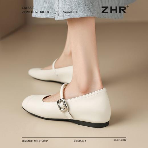 优选丨ZHR则则银色玛丽珍鞋女法式平底单鞋2025春季新款浅口软底豆豆鞋 商品图8